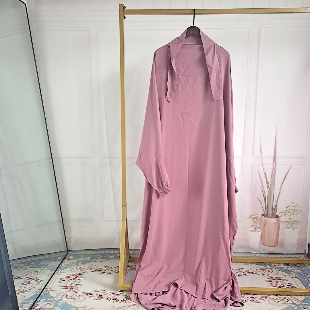 Amazon Abaya Dubai Turkey One-piece Prayer Dress - nargis