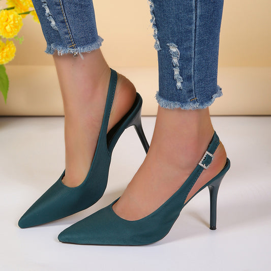 Sandalen mit spitzer Zehenschnalle Mode Sommer Stiletto High Heels Schuhe für Frauen - nargis
