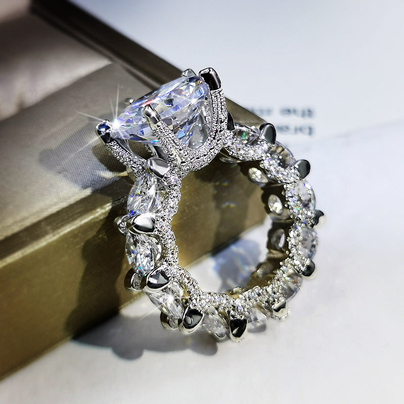 European And American Popular Noble Princess Diamond Ring - nargis