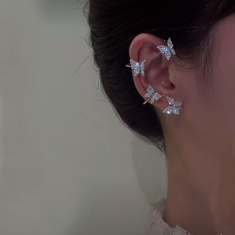 Diamant Intarsien Schleife Ohr hängende weibliche Minderheit Design - nargis