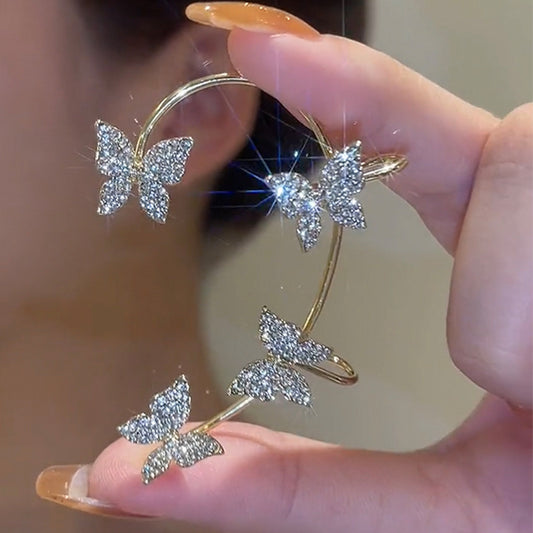 Diamant Intarsien Schleife Ohr hängende weibliche Minderheit Design - nargis
