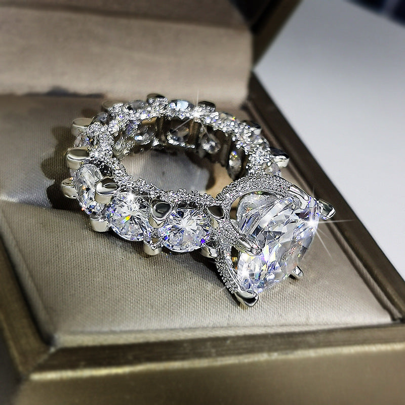 European And American Popular Noble Princess Diamond Ring - nargis